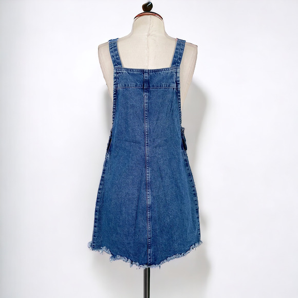 Divided by H&M Denim Mini Floral Overall Dress - Picture 3 of 6